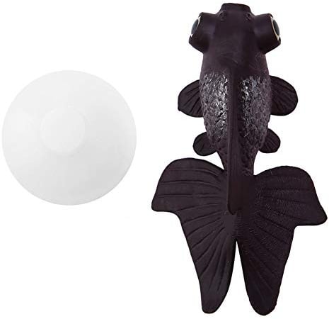 Zerodis Aquarium Dekoration, künstliches Silikon Lustige kleine Fisch Design Form Aquarium Wassertank Ornament sicher für Fische(Brauner Goldfisch)