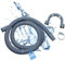 Lichtblau Tubo di scarico lavatrice lavastoviglie I dimensioni 2,5 m I Set completo con staffa e fascette stringitubo I tubo di scarico acqua universale indipendentemente dal produttore