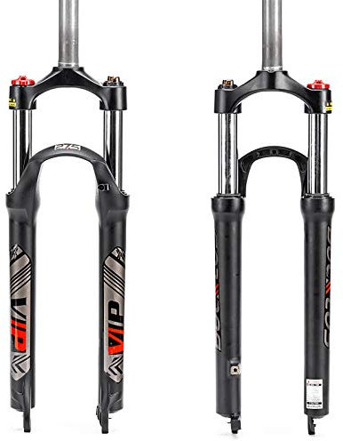 BUCKLOS MTB Federgabel 26/27,5/29 Zoll, 28,6 mm gerades Rohr, Feder-Vordergabel QR 9 mm Reise 100 mm Mountainbike Gabel Manuell Verriegelung XC Fahrradgabeln