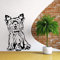 Yorkshire Terrier Hund Vinyl Wandtattoo Tier Thema Wandaufkleber Tierhandlung Dekoration Terrier Hund Wandmalerei Vinyl Kunst 42X60Cm