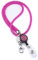 Waizmann.IDeaS 1x PINK Schlüsselband Umhängeband Lanyard & Ausweisjojo Zipper & Karabinerhaken Ausweise Autoschlüssel Zugangskarten Bling Kristalle