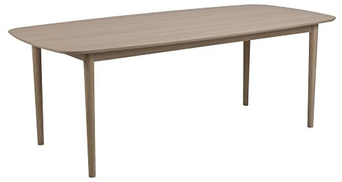 Aston Esstisch oval weiß vorbereitet für Platten Esszimmer Tisch Küchentisch