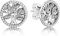 Boucle Oreille Argent 925 pour Femmes Filles Boucles d'Oreilles Arbre de Vie Pendantes Anneau Boucles d'oreilles Zircone Cubique Bijoux,Bijoux Cadeaux pour Maman Sœurs Amie