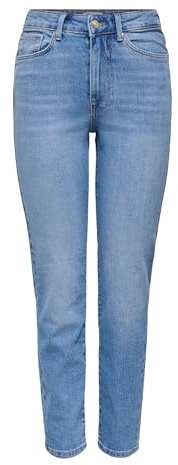ONLY Damen ONLEMILY Stretch HW ST AK DNM CRO571NOOS Hose, Medium Blue Denim, 32/34