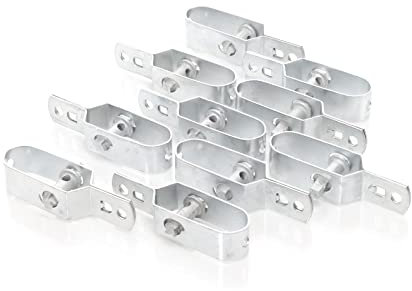 Toboli Drahtspanner verzinkt 10er Set, Zaunspanner für Wildzaun, Maschendrahtzaun, Gartenzaun gegen Wildverbiss und für Schutz von Pflanzen und Beeten