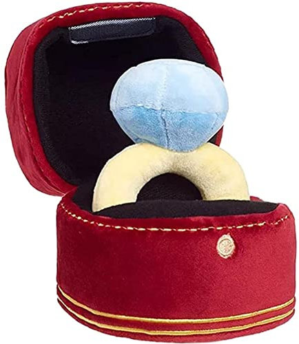 Kreative Ringbox Plüschspielzeug Lieben Diamantring Kuppel Gefüllte Haustier Kauen Spielzeug Sounds Welpen Kinder Süßes Weiches Hund Bitter Interessierte Spielsachen
