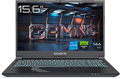 Gigabyte G5 (KF-E3DE313SD) Gaming Laptop | 15,6 144Hz FHD IPS Display | Intel Core i5-12500H | 16GB RAM | 512B SSD | GeForce RTX 4060 | Schwarz