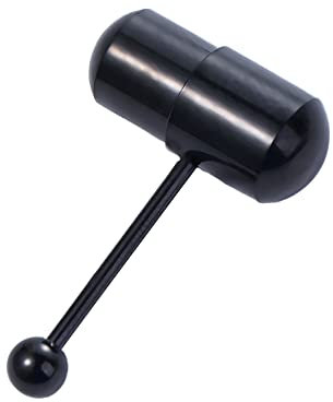 Stainless Steel Vibrating Tongue Nail Massage Tongue Nail Tongue ring, Stainless Steel Piercing Jewelry Women Vibrating Barbell(black)