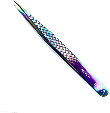 LLBA Lash Tweezer Professional Volume False Lash Application Tool | Multi Shapes & Purposes Tweezers | Non-Slip Grip Tweezers for Volume, Isolation & Classic Lashes (Galaxy, Move It Classic)