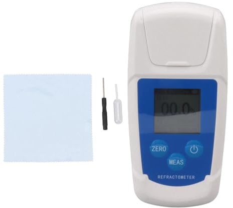 Okuyonic Brix Meter, 0-55% 3 Datas Display HD Backlight Display Refraktometer Brix Digital für Saft zur Messung des Zuckergehalts