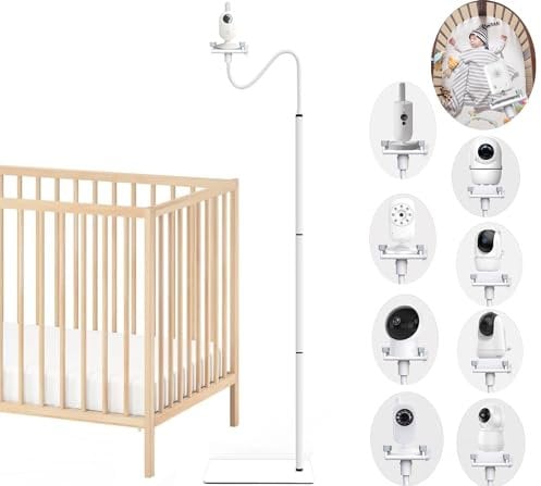 Derebir Babyphone Halterung Stand für GHB,Philips Avent SCD923/26,SCD843/26,momcozy,Blemil,HelloBaby,Jeeber,BOIFUN 6T / Kamera Flexible Boden Multifunktions Ständer Babyphone Holder Mount(68.8 inch)