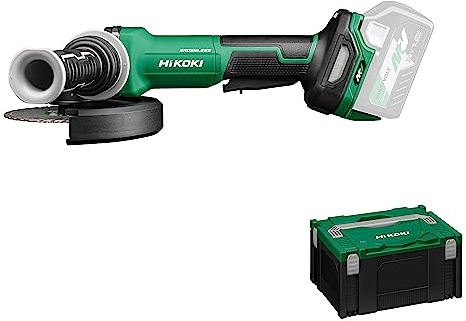 HIKOKI Akku Winkelschleifer G3615DVF, Schleifscheiben Ø: 150 mm (36V, Leerlaufdrehzahl: 3200-8000 min-1, Antriebsspindel: M14, Brushless, Zubehör im HSCIII Koffer) OHNE Akku u. Ladegerät.