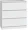 VBChome Kommode mit 3 Schubladen 70 x 40 x 77 cm Weiß Matt Grifflose Schubladenkommode Mehrzweckschrank für Flur Schlafzimmer Wohnzimmer Kinderzimmer Modern Weiß Matt