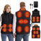 XINSONYUELL Beheizbare Weste für Herren Damen mit Akku, Beheizbare Jacke mit Powerbank mit 3 Einstellbar Temperatur, 11 Zonen Heizung, Winter Outdoor Heizweste