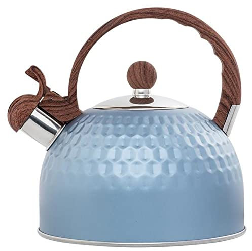 Kettle 2.5L Whistling Teapot Stainless Steel Teapot Stove Top Kettle with Wooden Handle Whistling Kettle Kettles Electric (Color : 2.5L, Size : 3)