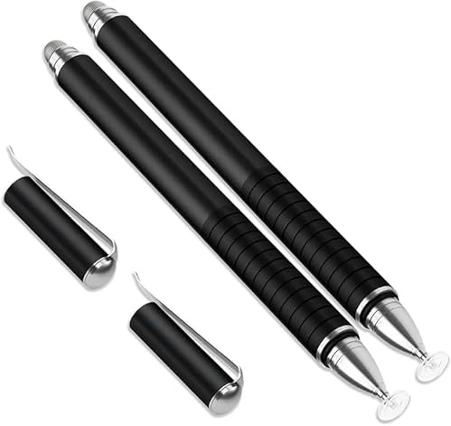 Bigben 2-in-1-Eingabestift, hohe Präzision, für Smartphone und Tablet, Schwarz, 2 Stück