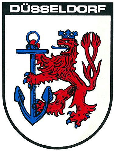carstyling XXL Aufkleber Wappen Düsseldorf 115 x 90 mm