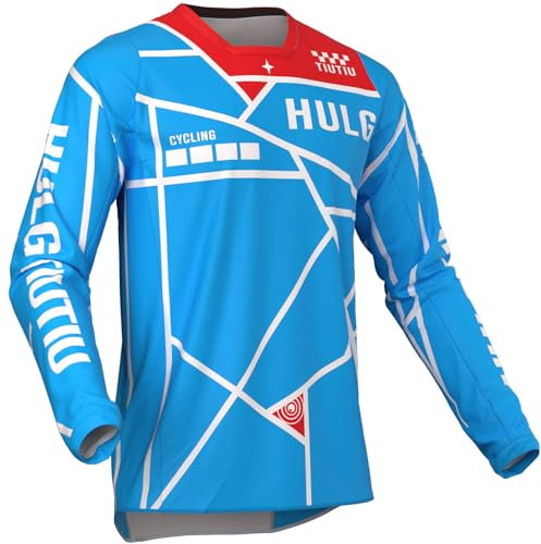 MTB-Trikot,Fahrradtrikot Herren Langarm,fahrradshirts Herren Langarm,MTB Tshirt,atmungsaktives Material, Schnell Trocknend,antibakteriell,Geeignet Für Viele Outdoor-Sportarten (Style-21,XXL)