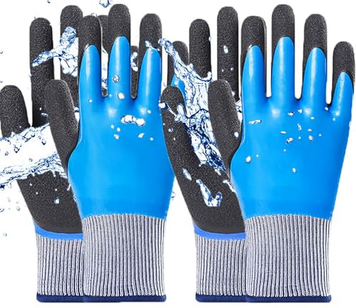 GAVOROHANS 2 Pairs Thorn Proof Gardening Gloves Waterproof Work Gloves Durable Superior Grip for Maintenance Garden Logistics Warehousing Outdoor Activities (M)