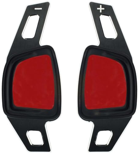Overdrive-Racing Schaltwippen Verlängerung Kompatibel mit Audi A1 A3 S3 A4 S4 A5 S5 A6 S6 A7 S7 RS7 A8 S8 E-Tron DSG S-Tronic Typ-F Alu gebürstet Schwarz