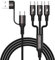 Tigratigro Cable de Carga 3 en 1 [1,8 m] Con USB Tipo C, Adaptador USB C Hembra a USB Macho y 3 Cables de Nailon