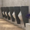 Generisch Urinal Trennwand Multifunktion Toilettentrennwand Wandmontierter Urinal Trennwand für Herren Kreative Sichtschutz Raumtrennwand für öffentliche Plätze,Schwarz,5pcs