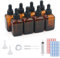 Glass Dropper Bottles 30ml,8 Pack Amber Glass Bottle with Dropper Pipettes for Essential Oils DIY Beauty Massage Perfumery Aromatherapy Laboratory (30ml)