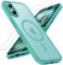 TOCOL Magnetic for iPhone 16 Case 6.1-Inch, Fit for MagSafe, Upgraded [Full Camera Protection], [14FT Military Grade Drop Tested] Shockproof Slim Translucent Matte Back Phone Cover (Teal)