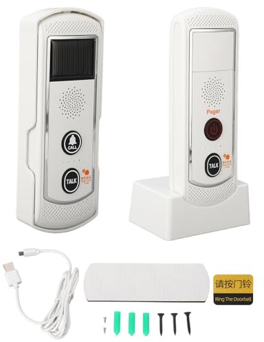 Sonnette solaire sans fil interphone 2 voies sonnette mains libres multifonctionnelle anti-interférence volume réglable étanche carillon électronique 2000 m
