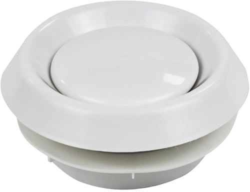 EDE Group Duct Valve 100mm - 4 Inch with Spring Connection Vent Cover - Adjustable Air Vent for Extractor Fan, Bathroom Ventilation Cover