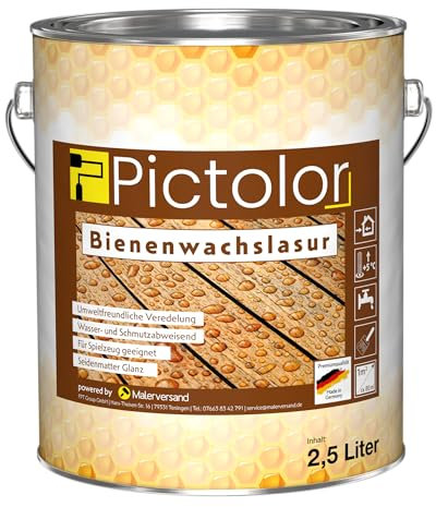 Pictolor® Bienenwachslasur 2,5 Liter (Eiche Hell)