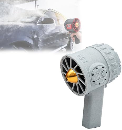 vanenferse Turbo Fan Turbine Jet Blower, 90MM Turbofan Dust Removal Motor Blower with Battery Level Display, Jet Fan with 5000g Thrust for Home Business, Adjustable Speed