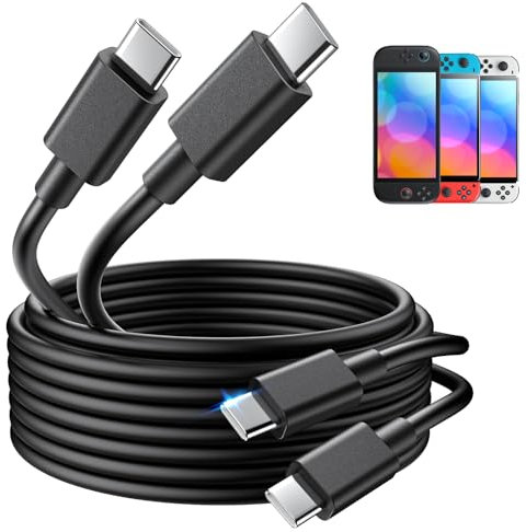 2-Pack Fast Charging Cable for Nintendo Switch 2 & Original Adapter,5FT 60W USB-C Charger,[𝐀𝐂 𝐀𝐝𝐚𝐩𝐭𝐞𝐫 𝐑𝐞𝐩𝐥𝐚𝐜𝐞𝐦𝐞𝐧𝐭 𝐂𝐨𝐫𝐝]Accessories for Switch 2/Official Adapter/Type-C Devices