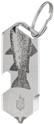 Gerber Multifunktions-Tool und Schlüsselanhänger, Shard DT, Dog Tag mit 3 Funktionen für die kleinen Alltagsprobleme, Länge: 6,5 cm, Gewicht: 28 g, Edelstahl, Silber, 1074009