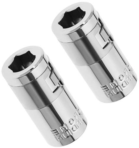 2 Pcs Square Hole to Hex Converter Metal 1/4 Drive Socket Bits Adapter Screwdriver Accessories