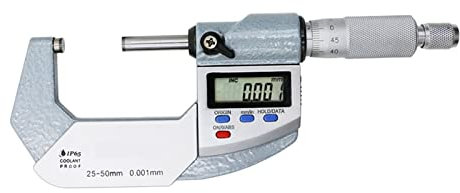 KONGMM Bügelmessschraube, IP65 Digital-Mikrometer 25-50 mm Digital-Mikrometer-Messschiebermessgerät-Micrometer