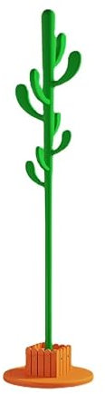 ZBJDX Appendiabiti A Forma di Cactus, Porta Abiti con 8 Ganci, Organizer Creativo in Legno Massello, per Ingresso, Corridoio, Camera da Letto,A,S