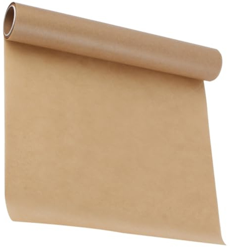 Backpapierrolle aus Papier, Zuschneidbar, Fettabweisend | Backen und Lebensmittelverpackung, Geeignet für Gebäck und Fisch, Khakifarben