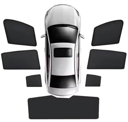 Parasol Coche Lateral Ventana Lateral Parasol Tipo Cortina Coche Para Serie 3 Touring Para F31 2012-2019 Con Bloqueo Luz Y Privacidad(7PCS)