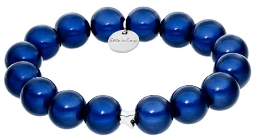 Ella in Love PARIS Perlenarmband Damen Schmuck mit schimmernden Perlen, elastischem Gummifaden und Schmetterlingsanhänger für Frauen und Mädchen