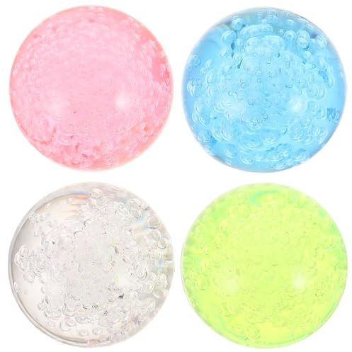MOBUTOFU 4pcs Replacement Joystick Ball Top for Gaming Machines - 40mm/1.6 Screw-In Game Controller Stick Head for DIY and Party Use - Plastic Knob Gaming Accessory