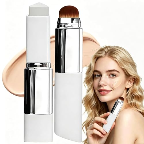 TKGEOUE Faccelove Foundation Stick - 2026 2-In-1 Color Changing Foundation LSF 15 Leichtes Natürliches Finish Mit Glow Feuchtigkeitsspendende Gesichtsfoundation - Natürliche Farbe (A)