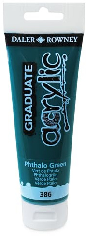Daler-Rowney GA123120386 Graduate Acrylic Paint 120ml Phthalo Green