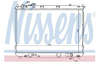 NISSENS Kühler Motorkühlung Kühler Wasserkühler Motorkühler Netzbreite 668mm Netzlänge 428mm Netztiefe 26mm 66637