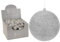 CHICCIE 3 Set Weihnachtskugel Silber mit Perlen komplett 3,5cm - aus Styropor Bruchfest Christbaumschmuck Edel