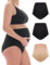Herzmutter - Culotte Maternité Coton - Slip Femme Enceinte - sous-vêtements Maternité - Culotte de Grossesse - OekoTex100 - Lot de 3-5130 (L, Noir/Noir/Beige)