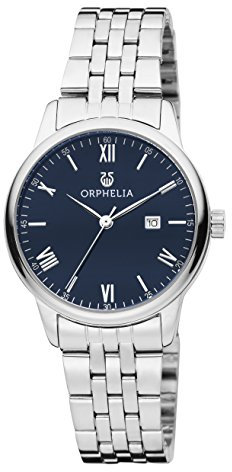Orphelia Damen-Armbanduhr The Minimalist Analog Quarz Edelstahl Silber/Blau