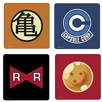 Dragonball Z Lot de 4 dessous de verre avec logo