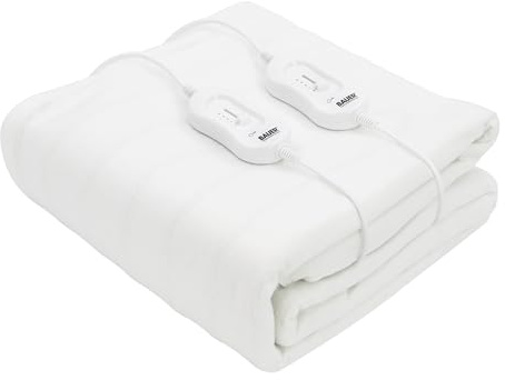 Bauer Professional 39080 Electric Heated Under Blanket/Super King Bed Size/Secure Tie Fittings/Overheat Protection / 3 Heat Settings
