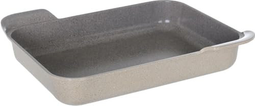 Neoflam, OLG, grande forno rettangolare, con 2 maniglie integrate, alluminio pressofuso, 40 x 32 cm, colore marmo caldo